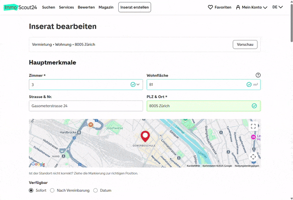 Automatisch generierte Inserate-Texte